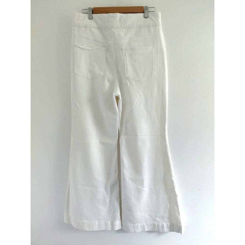 Ryegrass Jeans White Womens High Rise Super Flare Size 12 NEW Boho Coastal Chic - Picture 4 of 12